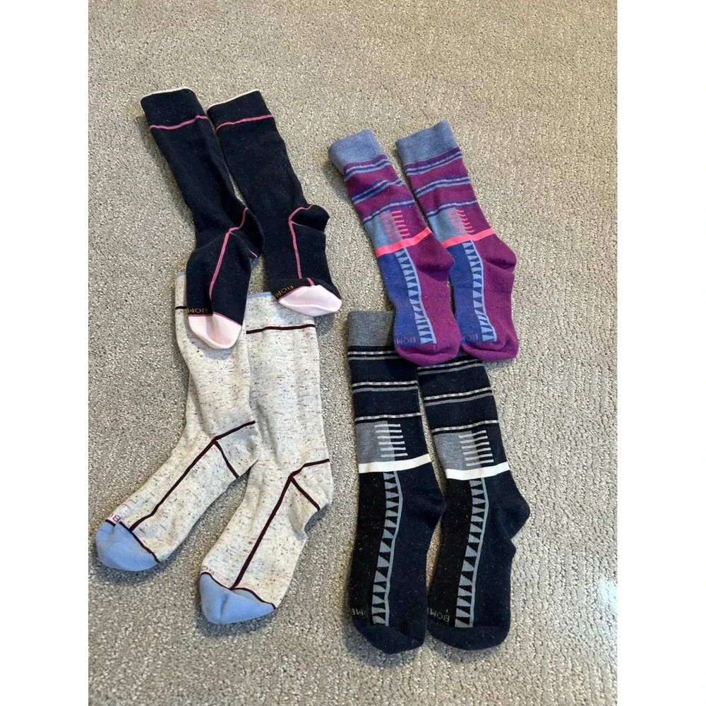 NWOT Bombas Kids Merino Wool Blend Calf Socks Lot of 4 Pairs Medium